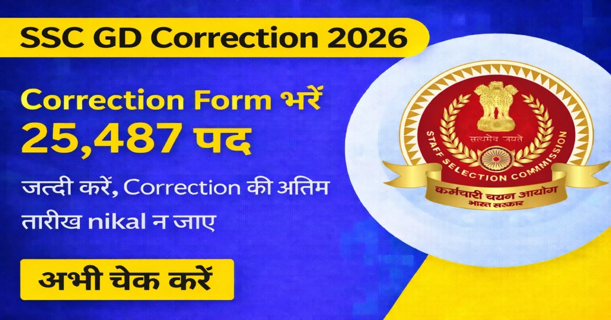 SSC GD Correction Form 2026