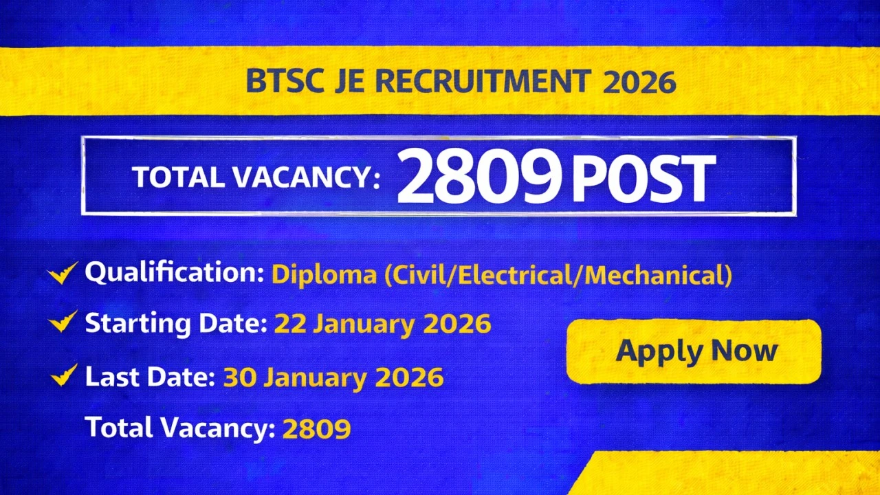 btsc-junior-engineer-recruitment-2026